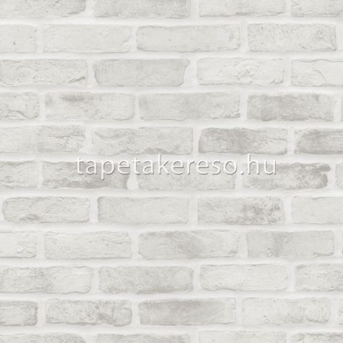 Esta Black & White vlies anyagú szürke színű téglamintás modern tapéta