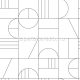 Esta Black & White vlies anyagú fekete, fehér színű geometriai modern tapéta