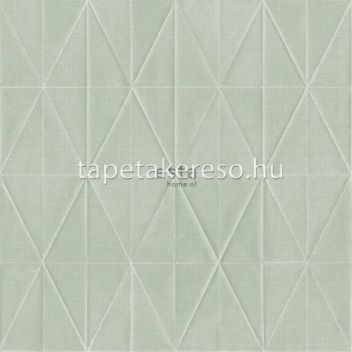 Esta Blush vlies, vinyl anyagú zöld színű geometriai, textilhatású modern tapéta