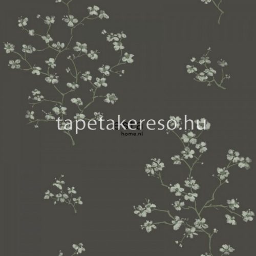 Esta Blush vlies, vinyl anyagú szürke, zöld színű ágas, virágos modern tapéta