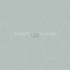  Esta Blush vlies, vinyl anyagú türkiz színű geometriai, textilhatású modern tapéta