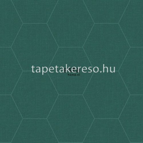 Esta Blush vlies, vinyl anyagú zöld színű geometriai, textilhatású modern tapéta