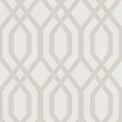   Adawall Vera vlies, vinyl anyagú törtfehér, ezüst, beige színű geometriai modern tapéta