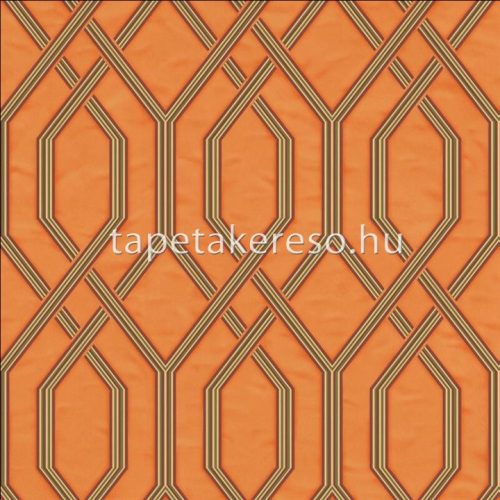 Adawall Vera vlies, vinyl anyagú narancssárga, zöld, bordó, arany színű geometriai modern tapéta