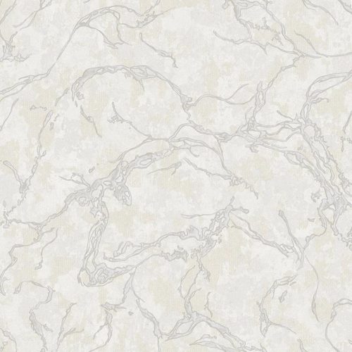 Adawall Vera vlies, vinyl anyagú törtfehér, ezüst színű márványos, foltos modern tapéta