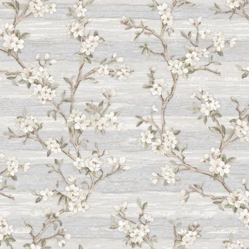 Adawall Vera vlies, vinyl anyagú szürke, beige színű ágas, virágos modern tapéta