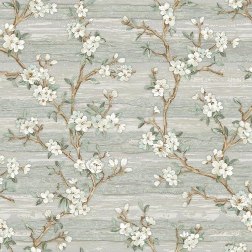 Adawall Vera vlies, vinyl anyagú beige, zöld, barna színű ágas, virágos modern tapéta