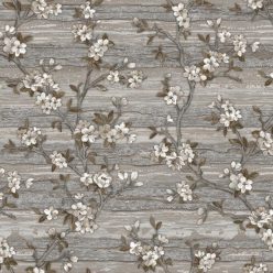   Adawall Vera vlies, vinyl anyagú szürke, barna színű ágas, virágos modern tapéta