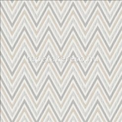   Adawall Vera vlies, vinyl anyagú fehér, barna, szürke színű chevron, zig-zag modern tapéta