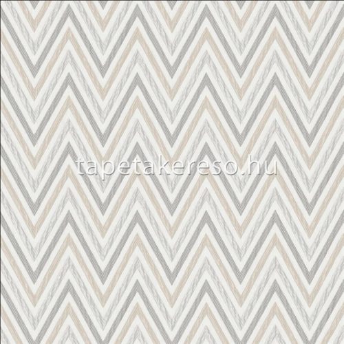 Adawall Vera vlies, vinyl anyagú fehér, barna, szürke színű chevron, zig-zag modern tapéta
