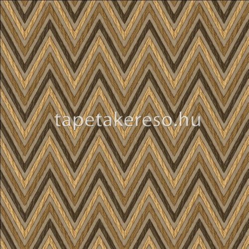 Adawall Vera vlies, vinyl anyagú barna, szürke, arany színű chevron, zig-zag modern tapéta