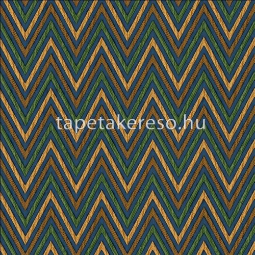 Adawall Vera vlies, vinyl anyagú kék, zöld, barna színű chevron, zig-zag modern tapéta