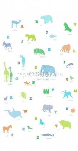 Esta xl² Photowalls for kids vlies anyagú fehér, kék, zöld, barna színű állatos gyerek poszter