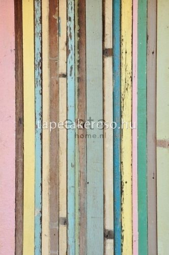 ESTA xl² Photowalls for kids vlies anyagú kék, rózsaszín, barna, sárga, zöld színű famintás gyerek poszter