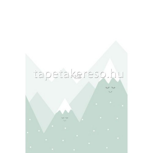 Esta xl² Photowalls for kids vlies anyagú fehér, szürke, türkiz színű hegyvidék gyerek poszter