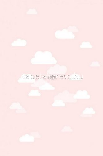 Esta xl² Photowalls for kids vlies anyagú rózsaszín, fehér színű felhős gyerek poszter