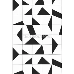  Esta Black & White vlies anyagú fekete, fehér színű geometriai modern poszter
