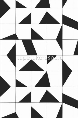 Esta Black & White vlies anyagú fekete, fehér színű geometriai modern poszter