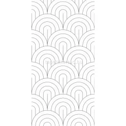   Esta Black & White vlies anyagú fekete, fehér színű geometriai modern poszter