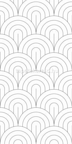 Esta Black & White vlies anyagú fekete, fehér színű geometriai modern poszter