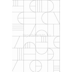   Esta Black & White vlies anyagú fekete, fehér színű geometriai modern poszter