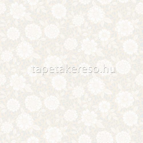 Midbec Skogsgläntan vlies anyagú fehér, beige színű virágos modern tapéta