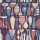 Boras Scandinavian Designers II vlies anyagú kék, fehér, barna, piros színű váza, etno retro tapéta