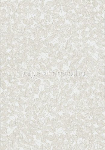 Boras Scandinavian Designers II vlies anyagú beige, fehér színű leveles retro tapéta