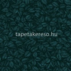   Boras Scandinavian Designers II vlies anyagú fekete, türkiz színű leveles retro tapéta