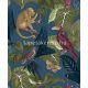 Parato Flora vlies anyagú kék, zöld, arany, bordó színű állatos, leveles, madaras romantikus tapéta