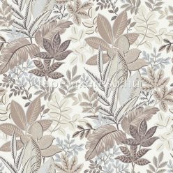   Parato Flora vlies anyagú fehér, barna, beige, ezüst színű leveles romantikus tapéta