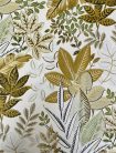 Parato Flora vlies anyagú beige, zöld, barna, mustársárga színű leveles romantikus tapéta