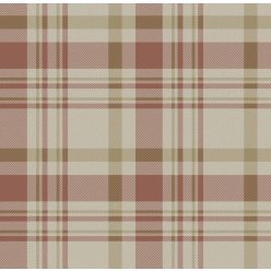   ICH Hana vlies anyagú barna, piros színű kockás romantikus tapéta