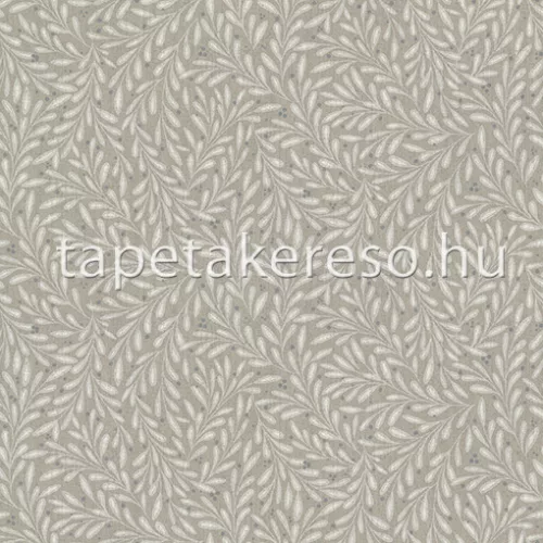 Midbec Poetry vlies, vinyl anyagú szürke színű leveles, textilhatású romantikus tapéta
