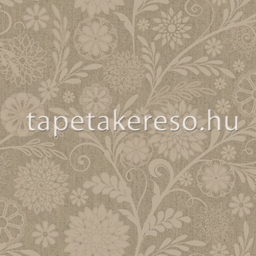 Midbec Poetry vlies, vinyl anyagú barna színű virágos, textilhatású romantikus tapéta