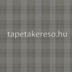   Midbec Poetry vlies, vinyl anyagú szürke, barna, fehér színű kockás, textilhatású romantikus tapéta