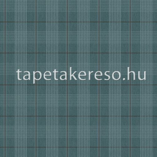 Midbec Poetry vlies, vinyl anyagú kék, barna színű kockás, textilhatású romantikus tapéta
