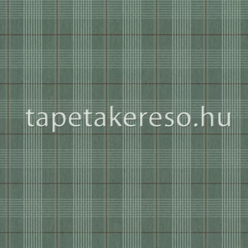 Midbec Poetry vlies, vinyl anyagú kék, fehér, barna színű kockás, textilhatású romantikus tapéta