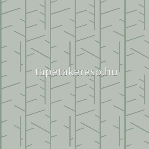 Boras Scandinavian Designers III vlies anyagú zöld színű fás, geometriai retro tapéta