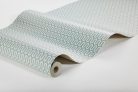 Boras Scandinavian Designers III vlies anyagú zöld, fehér színű geometriai retro tapéta
