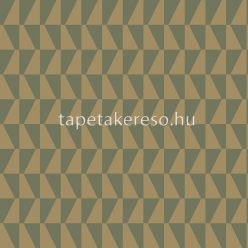   Boras Scandinavian Designers III vlies anyagú zöld, arany színű geometriai retro tapéta