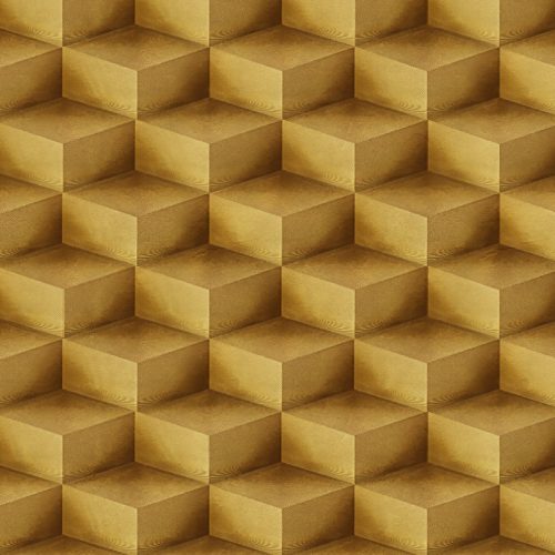Emiliana Parati New Tekko vlies anyagú, arany színű, 3d, geometriai, Modern tapéta