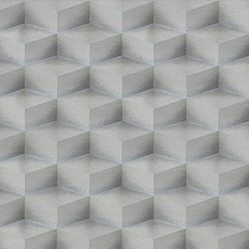 Emiliana Parati New Tekko vlies anyagú, ezüst színű, 3d, geometriai, Modern tapéta