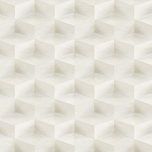 Emiliana Parati New Tekko vlies anyagú, törtfehér színű, 3d, geometriai, Modern tapéta