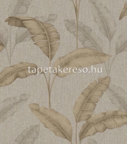 Rasch Selection Paper 2025 papír anyagú szürke, barna színű leveles modern tapéta