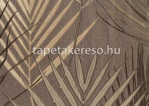 Sirpi Altagamma Evolution Best of vlies, vinyl anyagú barna, arany színű leveles modern tapéta