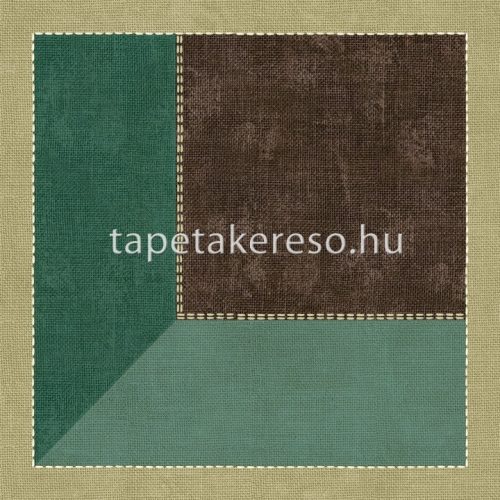Parato CVLTO vlies, vinyl anyagú zöld, barna, csillámos színű 3d, geometriai, szövethatású modern tapéta