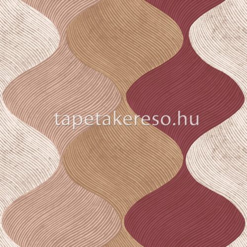 Parato CVLTO vlies, vinyl anyagú bordó, rózsaszín, törtfehér, arany, csillámos színű hullámos, textilhatású modern tapéta