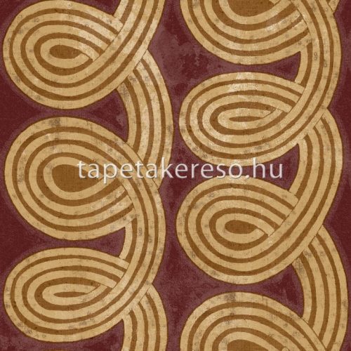 Parato CVLTO vlies, vinyl anyagú bordó, arany, barna, csillámos színű textilhatású, geometriai modern tapéta