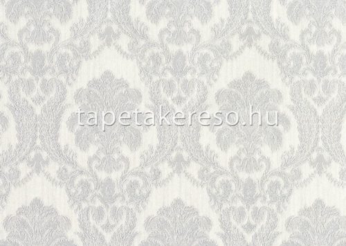 Sirpi Italian Silk 7 papír, vinyl anyagú fehér, szürke, csillámos színű barokk klasszikus tapéta